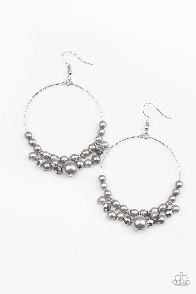 Effortless Effervescence - Silver - Paparazzi Earring Image