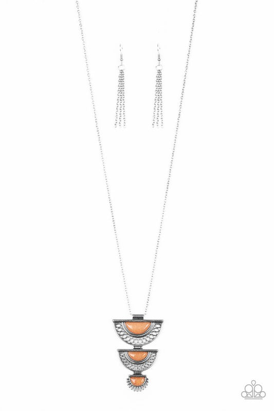 Serene Sheen - Orange - Paparazzi Necklace Image