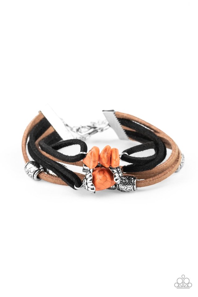 Rocky Mountain Rebel - Orange - Paparazzi Bracelet Image