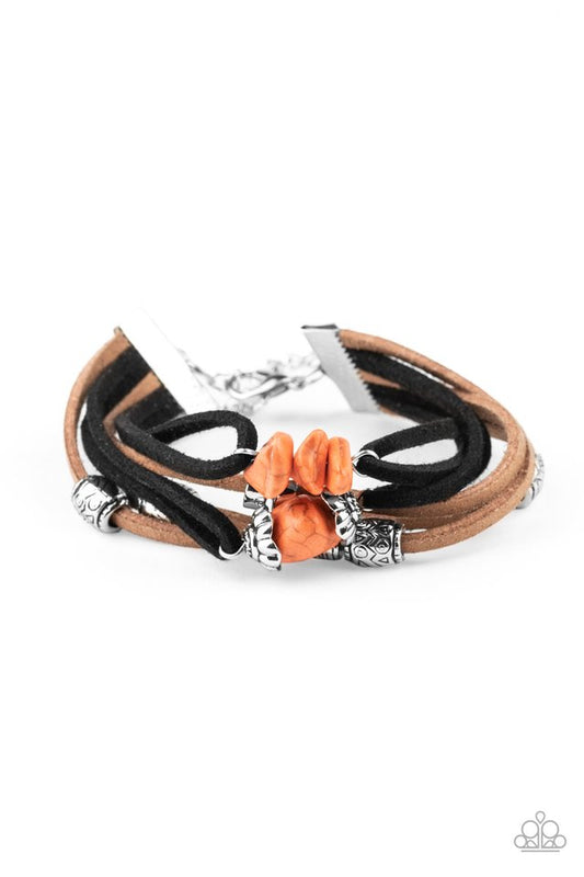 Rocky Mountain Rebel - Orange - Paparazzi Bracelet Image