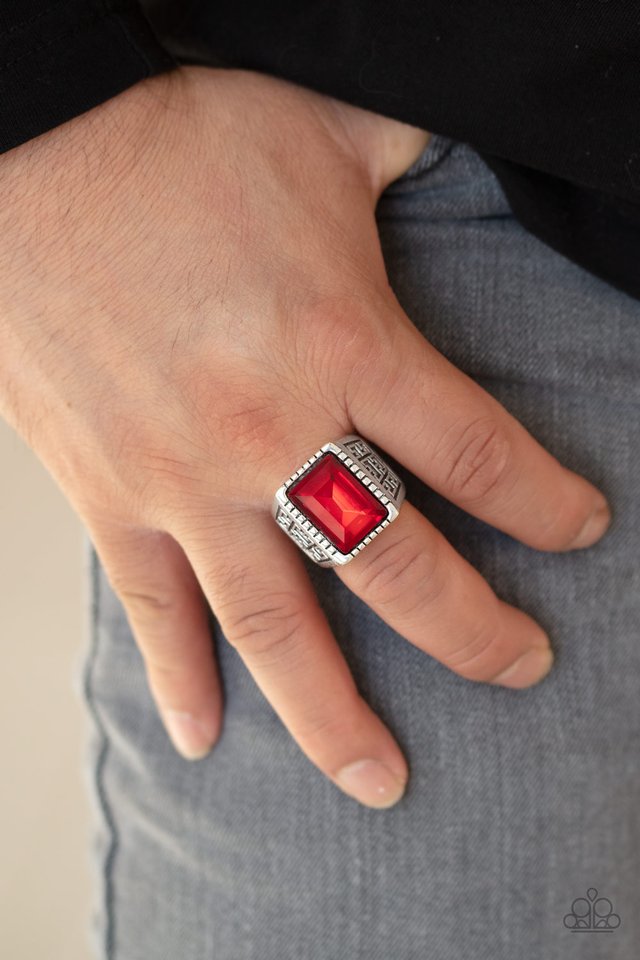 Winning Attitude - Red - Paparazzi Ring Image