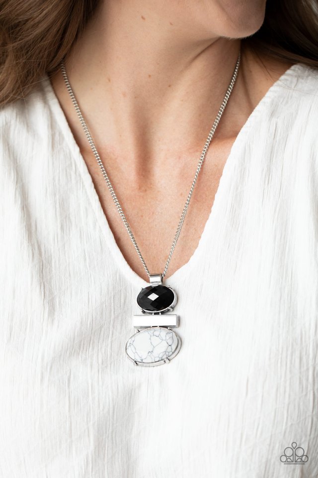 Finding Balance - Black - Paparazzi Necklace Image