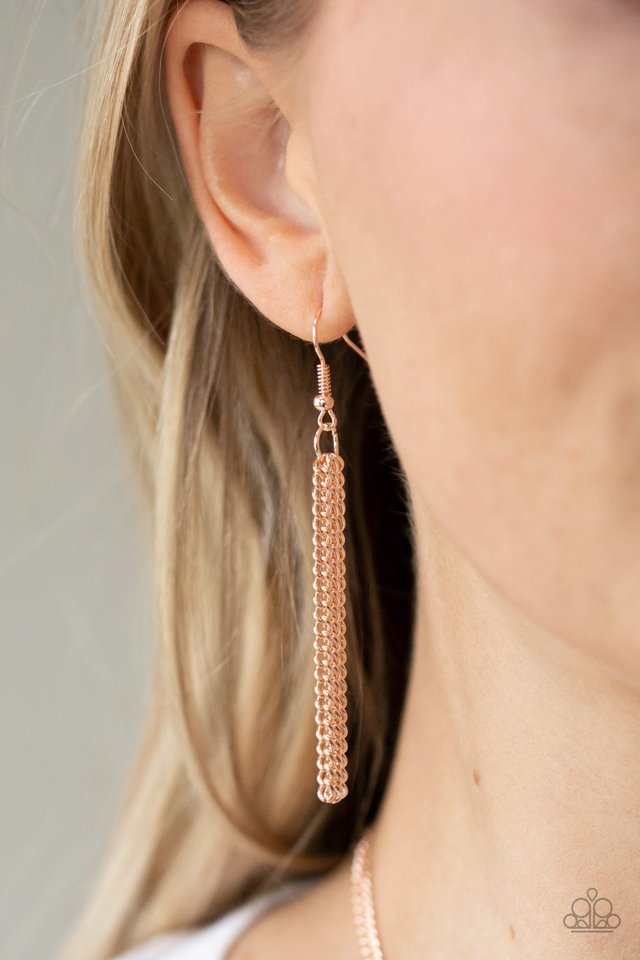 As MOON As I Can - Rose Gold - Paparazzi Necklace Image