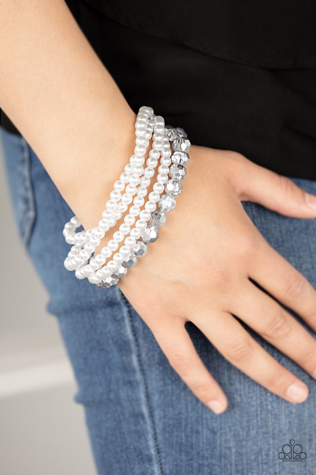 Refined Renegade - White - Paparazzi Bracelet Image