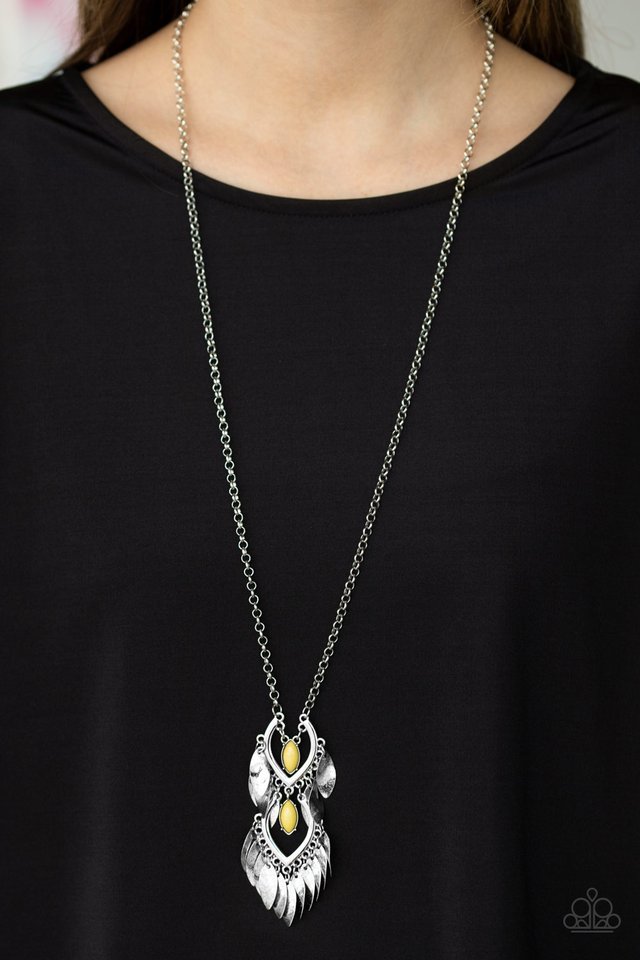 Summer SOUL-stice - Yellow - Paparazzi Necklace Image