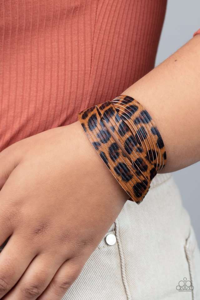 Hey GRRirl - Brown - Paparazzi Bracelet Image