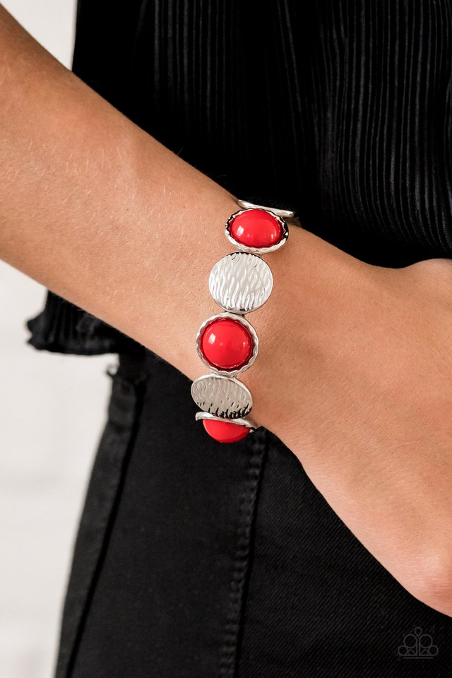 Boardwalk Boho - Red - Paparazzi Bracelet Image