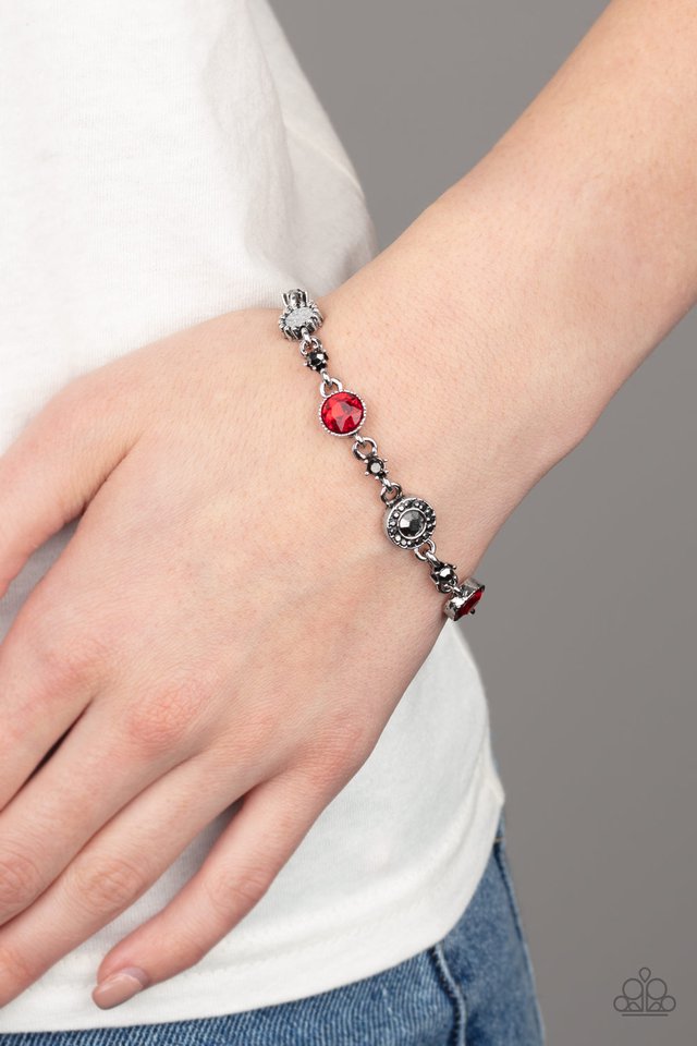 Stargazing Sparkle - Red - Paparazzi Bracelet Image