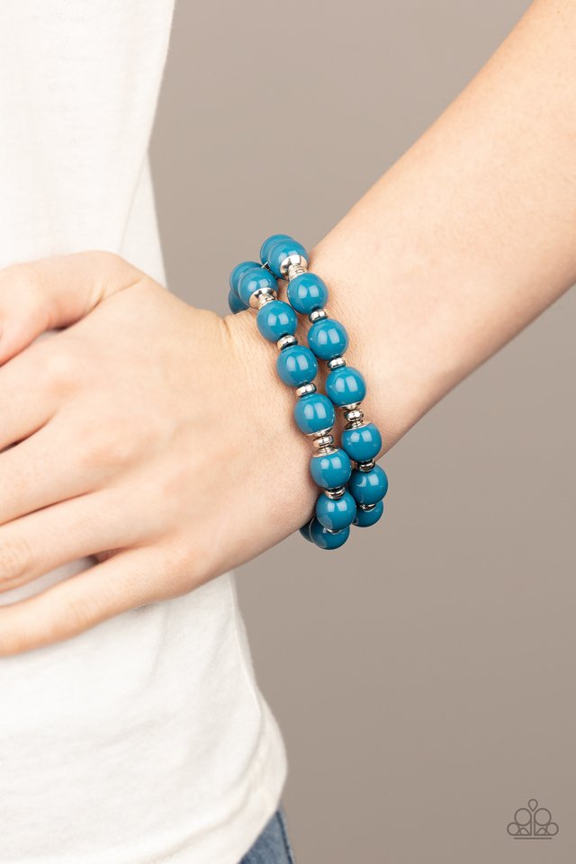 Bubble Blast Off - Blue - Paparazzi Bracelet Image