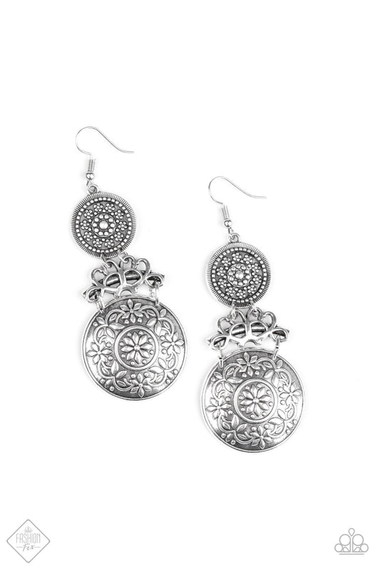 Paparazzi Earring Fashion Fix Aug2020 ~ Garden Adventure - Silver