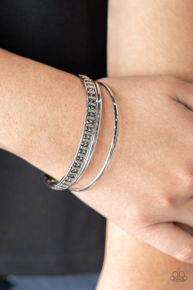Flawless Flaunter - Silver - Paparazzi Bracelet Image