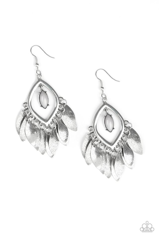 Sunset Soul - Silver - Paparazzi Earring Image