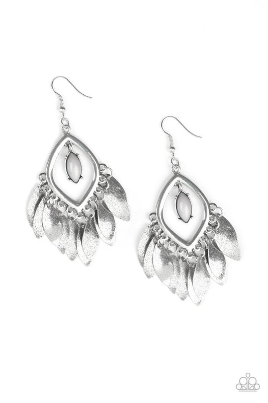 Sunset Soul - Silver - Paparazzi Earring Image