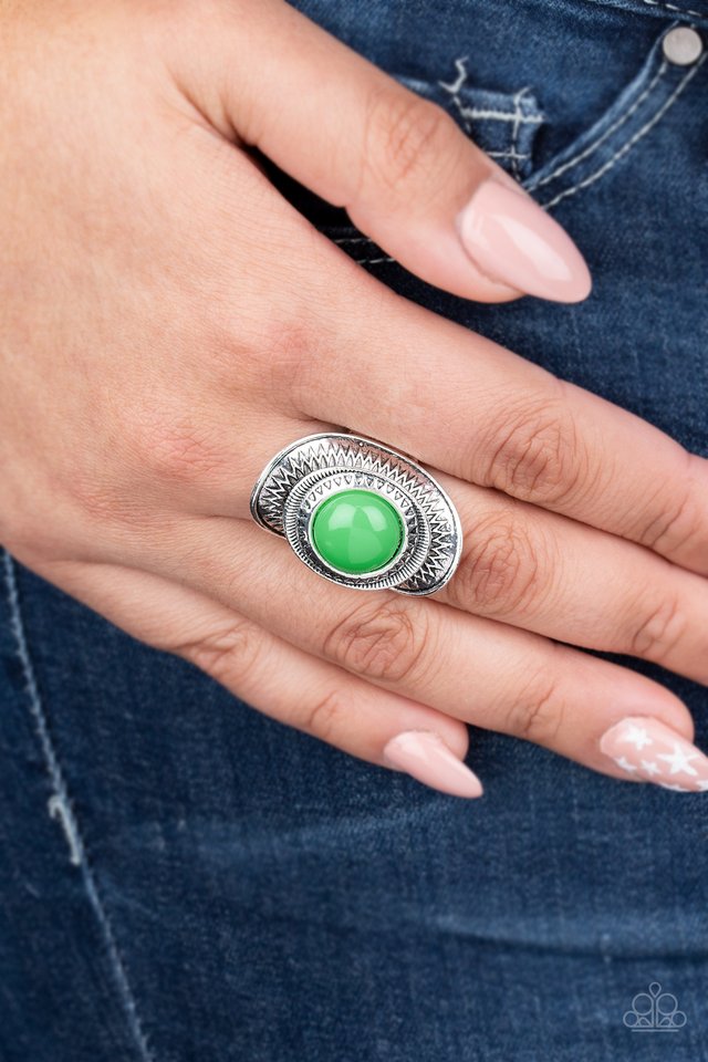 Sunny Sensations - Green - Paparazzi Ring Image