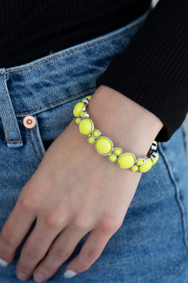 Bubbly Belle - Yellow - Paparazzi Bracelet Image