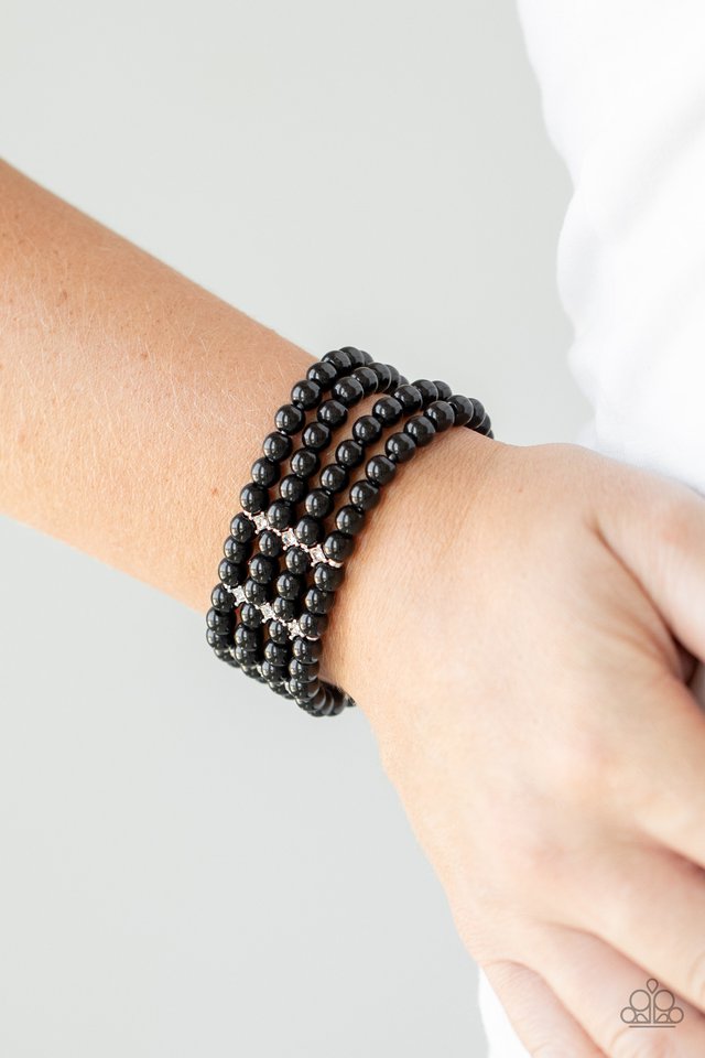 Stacked To The Top - Black - Paparazzi Bracelet Image