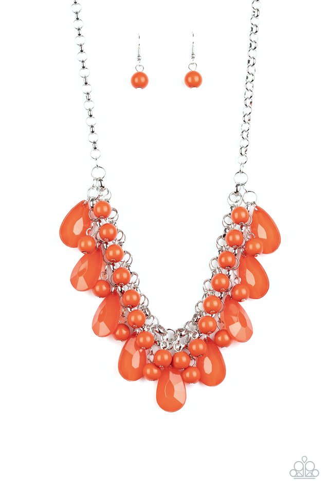 Endless Effervescence - Orange - Paparazzi Necklace Image