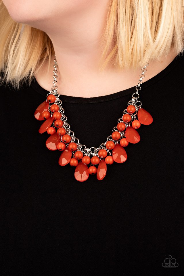 Endless Effervescence - Orange - Paparazzi Necklace Image