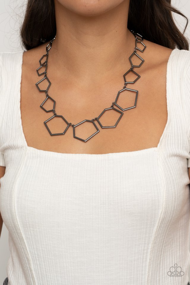 Full Frame Fashion - Black - Paparazzi Necklace Image