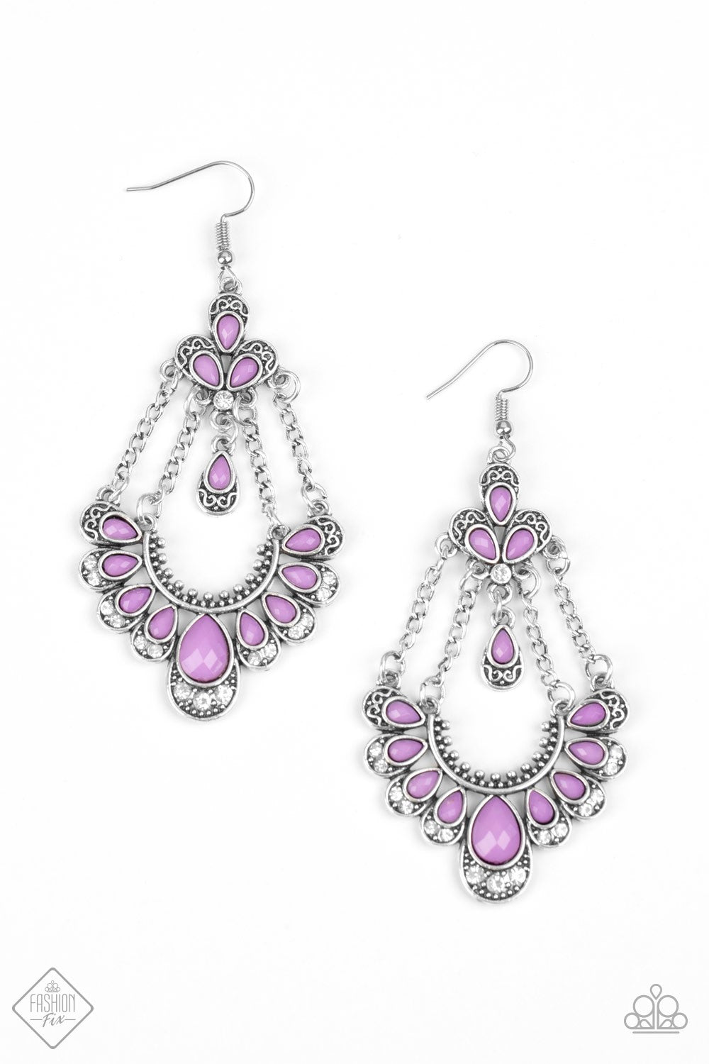 Paparazzi Earring ~ Unique Chic - Purple