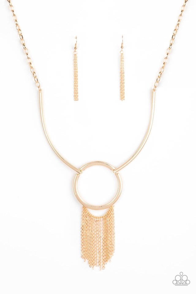 Pharaoh Paradise - Gold - Paparazzi Necklace Image