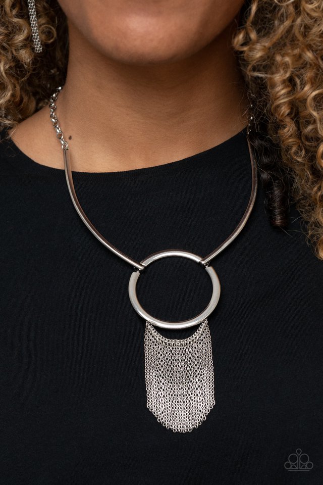 Pharaoh Paradise - Silver - Paparazzi Necklace Image