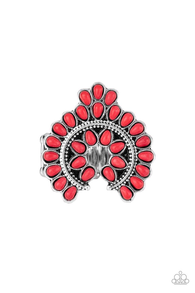Trendy Talisman - Red - Paparazzi Ring Image