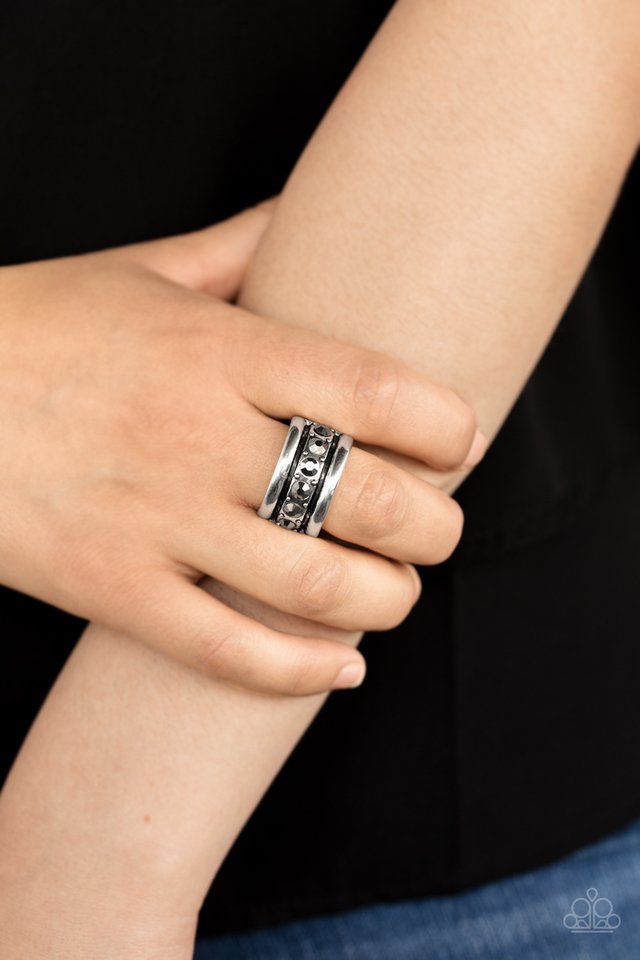 Dauntless Shine - Silver - Paparazzi Ring Image