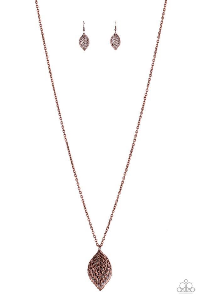 Just Be-LEAF - Copper - Paparazzi Necklace Image