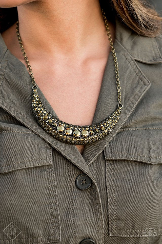 Moon Child Magic - Brass - Paparazzi Necklace Image