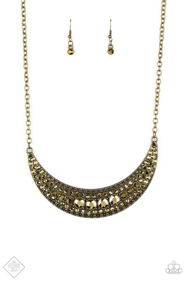 Moon Child Magic - Brass - Paparazzi Necklace Image