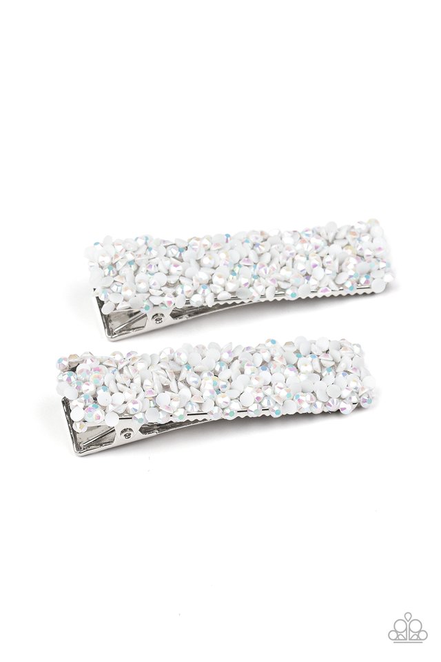 HAIR Comes Trouble - White - Paparazzi Hair Accessories Image