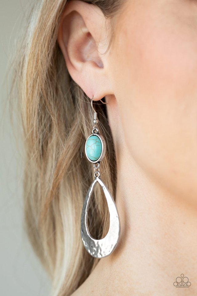 Badlands Baby - Blue - Paparazzi Earring Image