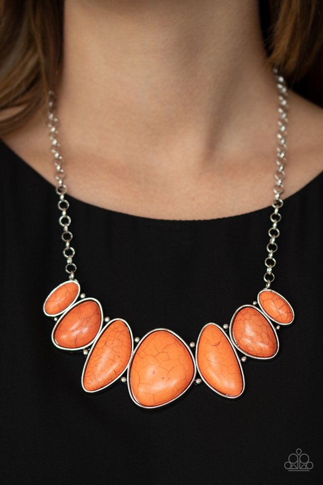 Primitive - Orange - Paparazzi Necklace Image