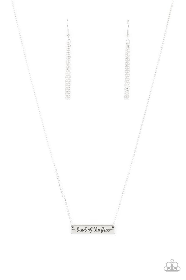 Land Of The Free - Silver - Paparazzi Necklace Image