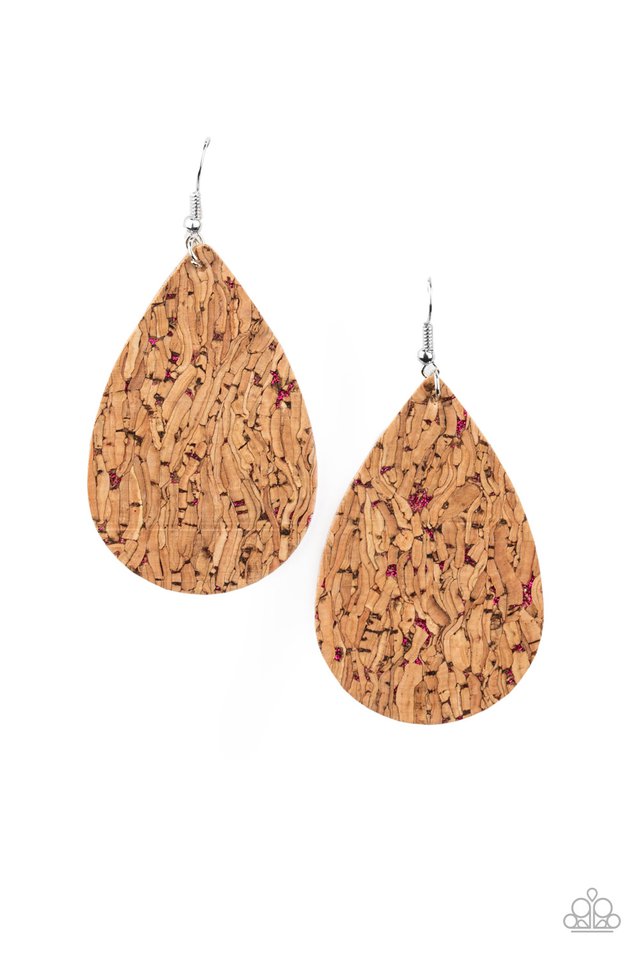 CORK It Over - Pink - Paparazzi Earring Image