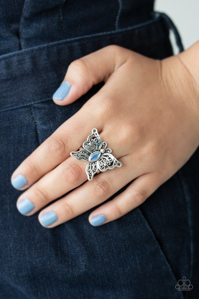Flutter Flavor - Blue - Paparazzi Ring Image