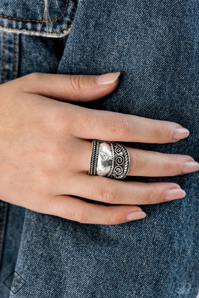 Texture Tantrum - Silver - Paparazzi Ring Image
