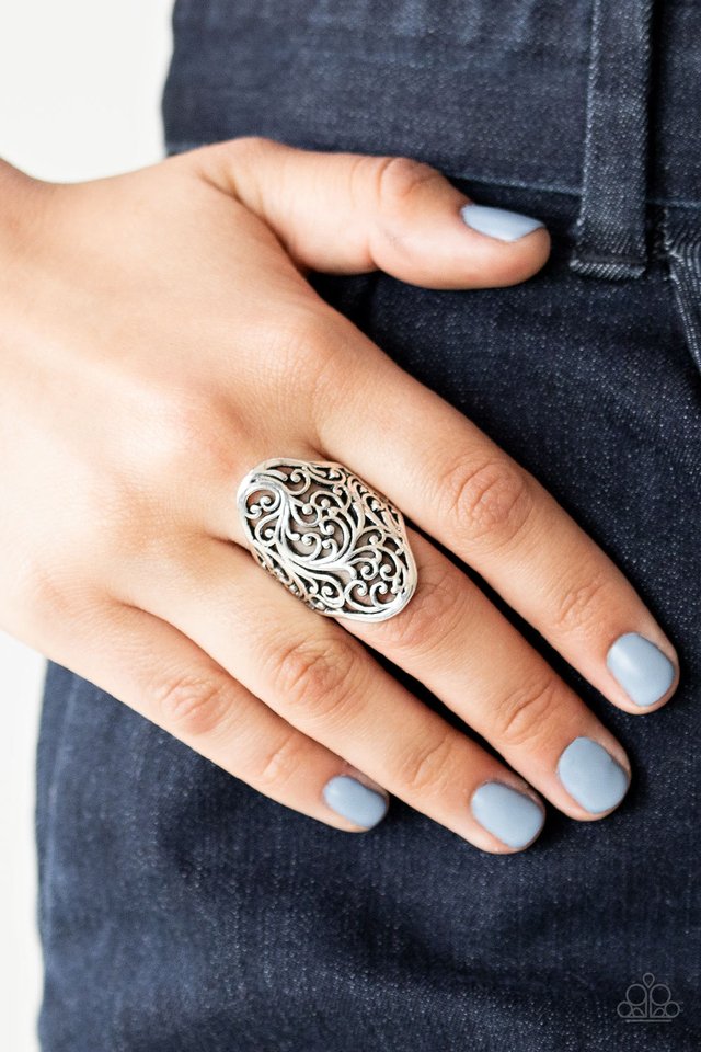Vine Vibe - Silver - Paparazzi Ring Image