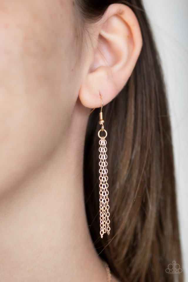 Freedom Isnt Free - Gold - Paparazzi Necklace Image