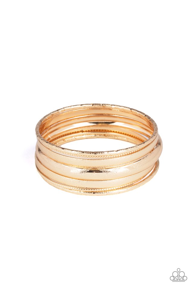 Basic Bauble - Gold - Paparazzi Bracelet Image