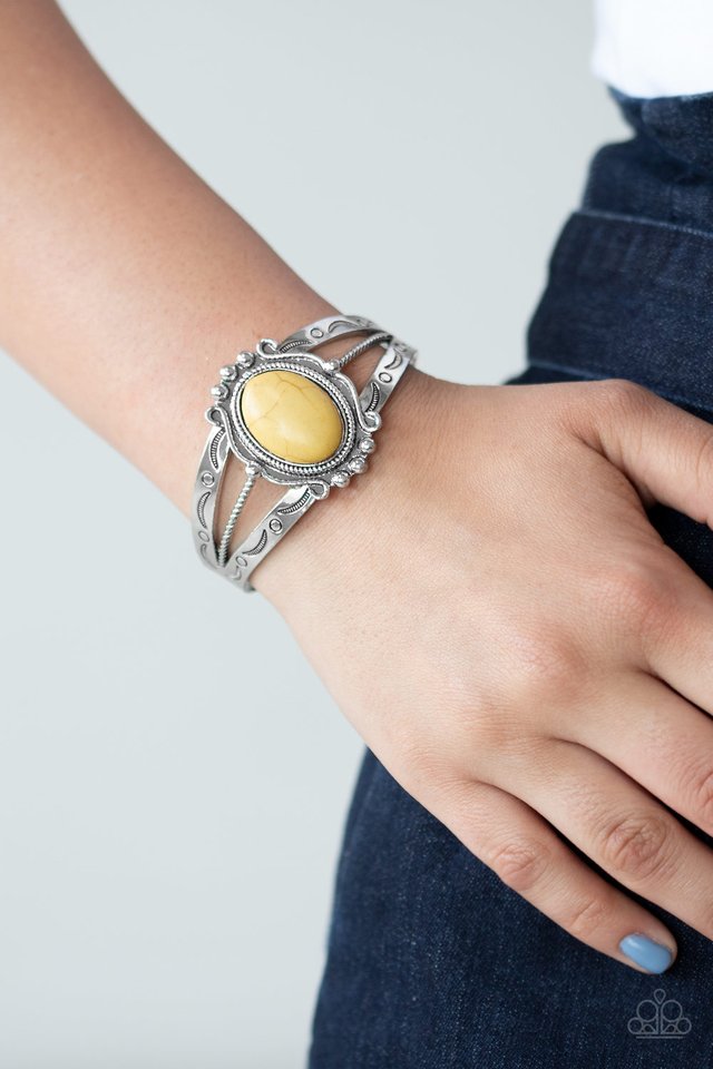 Very TERRA-torial - Yellow - Paparazzi Bracelet Image