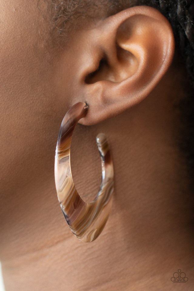 Retro Renaissance - Brown - Paparazzi Earring Image