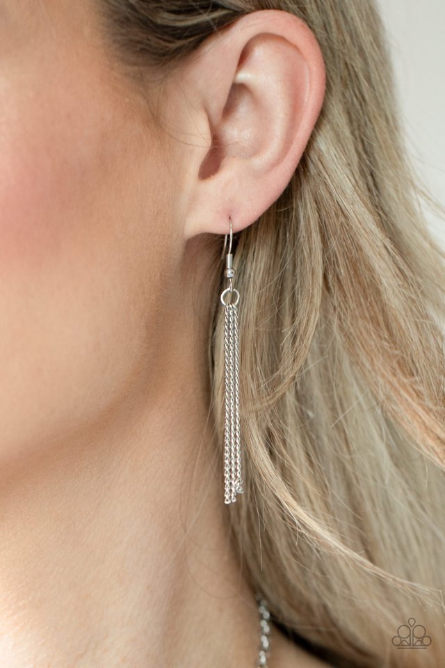 STRIPE Up a Conversation - Red - Paparazzi Necklace Image