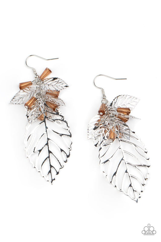 Instant Re-LEAF - Brown - Paparazzi Earring Image
