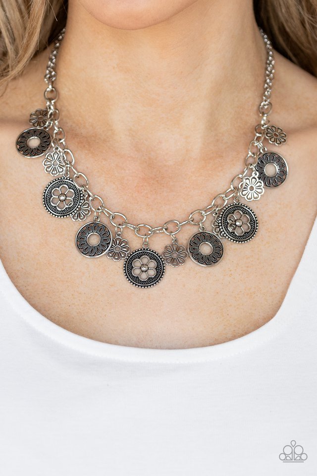 Meadow Masquerade - Silver - Paparazzi Necklace Image