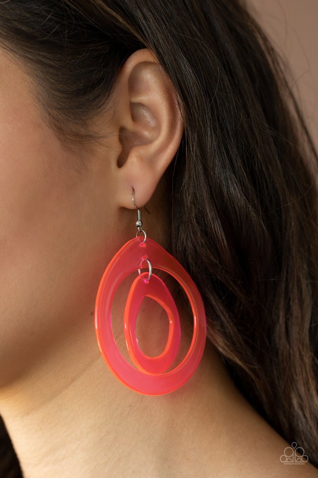 Show Your True NEONS - Pink - Paparazzi Earring Image