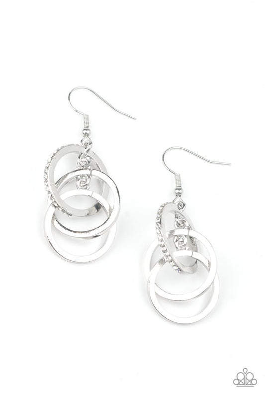Fiercely Fashionable - White - Paparazzi Earring Image