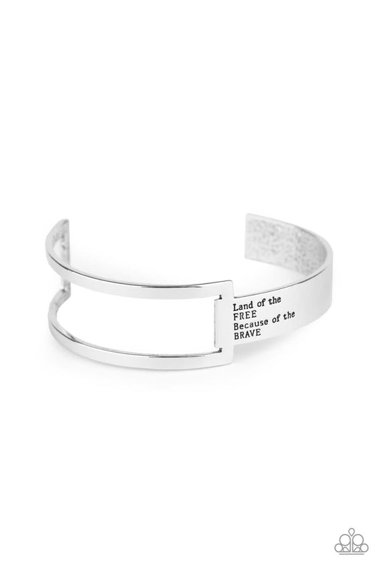 Paparazzi Bracelet ~ America The BRAVE - Silver