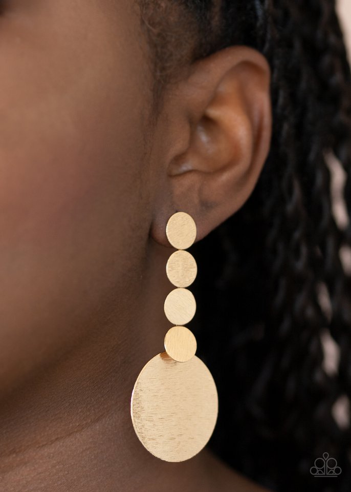 Idolized Illumination - Gold - Paparazzi Earring Image